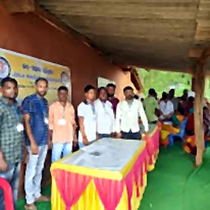 Parishad volunteers at the camp venue